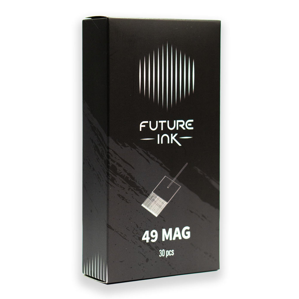 Future Ink Blackout Traditional Tattoo Needles On Bar 49 Magnum 1249M1 - front view