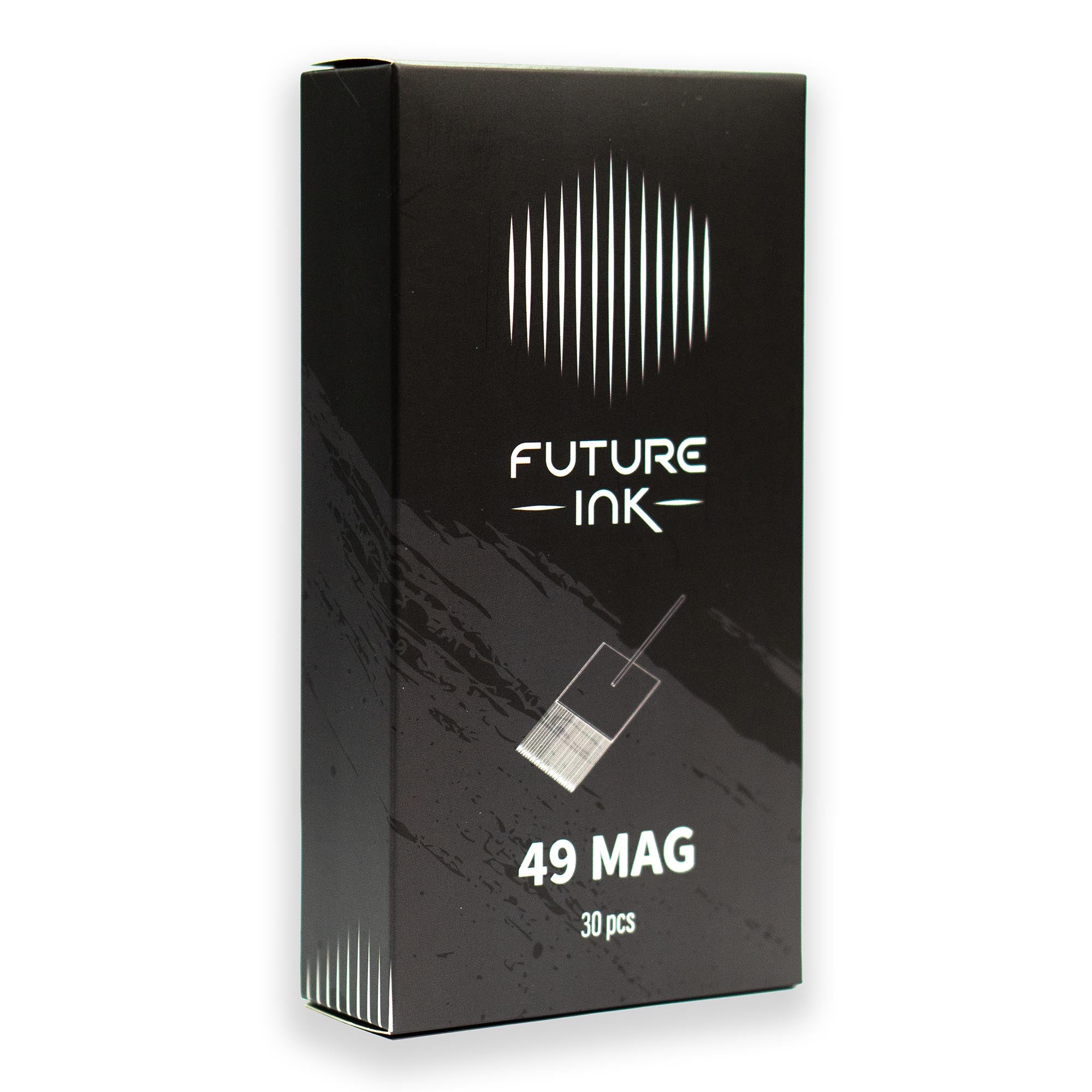 Future Ink Blackout Traditional Tattoo Needles On Bar 49 Magnum 1249M1 - front view